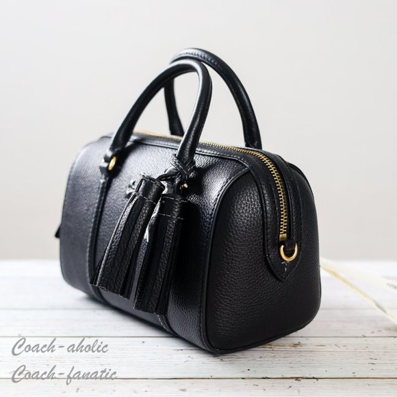 NWT Tory Burch 146449 Thea Mini Satchel Leather Crossbody in Black - Picture 6 of 11